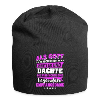 Receptionist Sayings - Jersey Beanie - black - Front