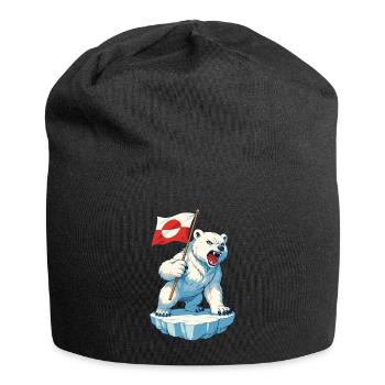 Greenland Flag Greenland Is Not For Sale - Jersey Beanie - black - Front