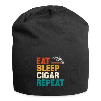 Eat Sleep Cigar Repeat Tee - Jersey-Beanie - Schwarz - Vorne