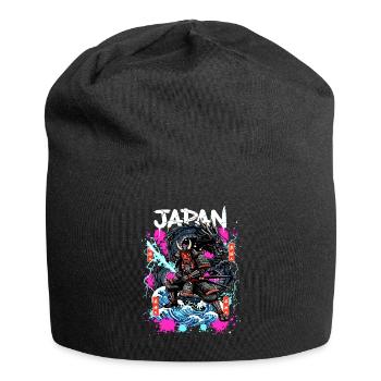 Hannya Samurai Dragon – Japan Neon Streetwear - Jersey Beanie - black - Front
