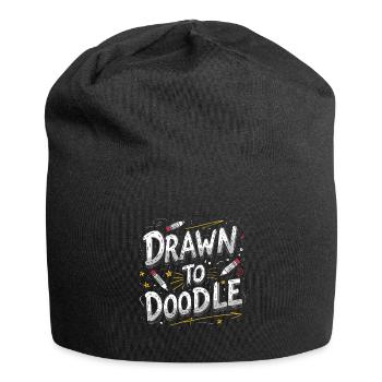 Gribouillis Dessins Dessins Dessin à Gribouillis - Bonnet en jersey - noir - Devant
