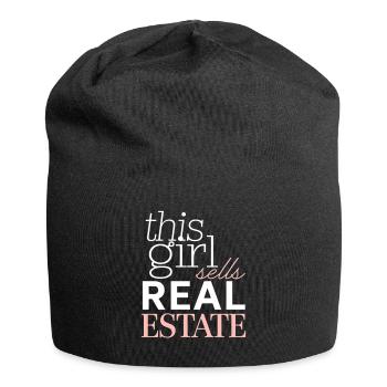 This Girl Sells Real Estate - Jersey Beanie - black - Front