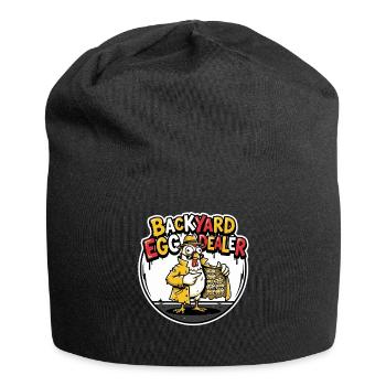 Backyard Egg Dealer Humor Design - Jersey Beanie - black - Front