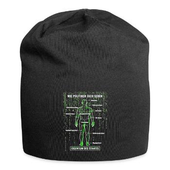 Systemfehler Steuerzahler - Matrix Zerlegeplan  - Jersey-Beanie - Schwarz - Vorne