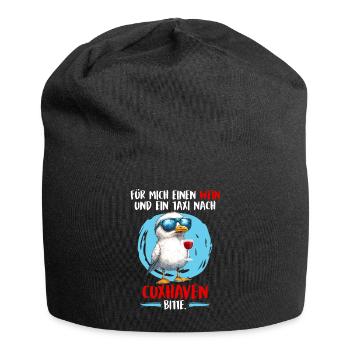A WINE AND TAXI FOR ME - Jersey Beanie - black - Front