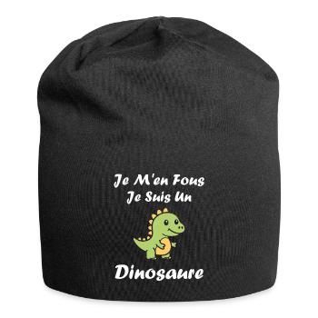 Dino Tendre: Je suis un Dinosaure - Bonnet en jersey - noir - Devant