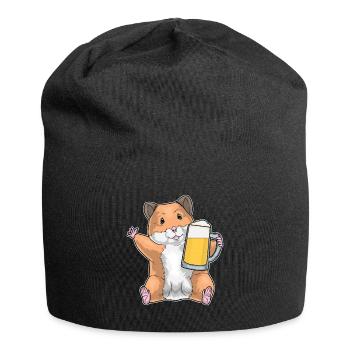 Hamster Bier - Jersey-Beanie - Schwarz - Vorne