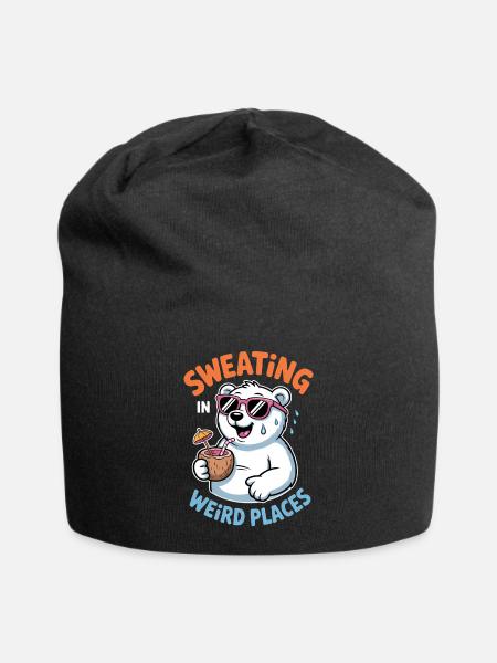 Schwitzen Sprüche Lustiges Schwitzen Geschenk - Jersey-Beanie - Schwarz