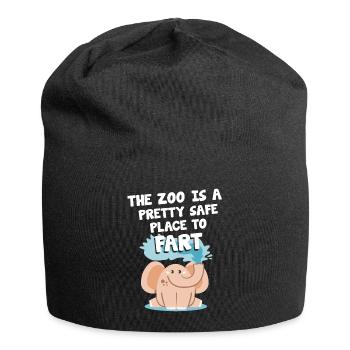 Safari Afrika serengeti wildlife savanne elefant - Jersey-Beanie - Schwarz - Vorne