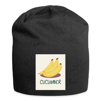 Concombre Banana – Jeu de mots amusant - Bonnet en jersey - noir - Devant