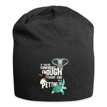 Safari Afrika serengeti wildlife savanne Tiere - Jersey-Beanie - Schwarz - Vorne