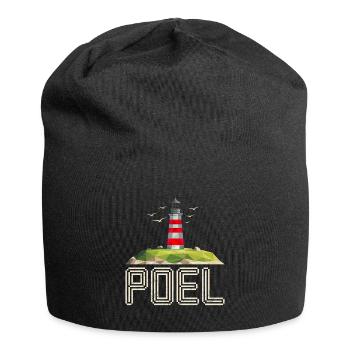 Poel Souvenier ÎLE POEL MER BALTIQUE Rétro Drôle - Bonnet en jersey - noir - Devant