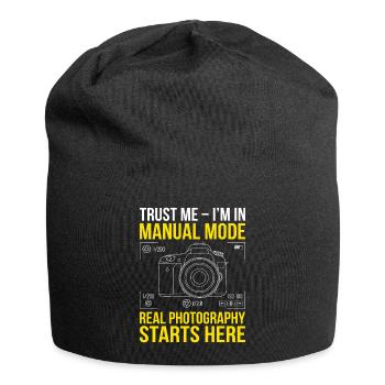 Trust Me Im In Manual Mode Fotografie - Jersey-Beanie - Schwarz - Vorne