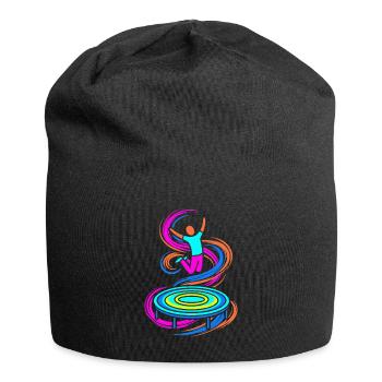 Trampolin Springer - Jersey-Beanie - Schwarz - Vorne