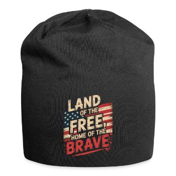 Land of the Free - USA Vintage Flag - Jersey-Beanie - Schwarz - Vorne