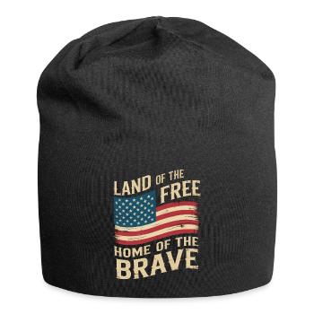 Land of the Free - USA Vintage Flag - Jersey-Beanie - Schwarz - Vorne