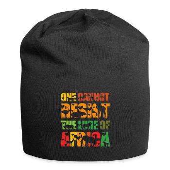 Safari Afrika serengeti wildlife savanne Tiere - Jersey-Beanie - Schwarz - Vorne