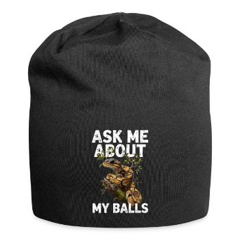 King Python Snakes Lover Terrarium Python - Jersey Beanie - black - Front