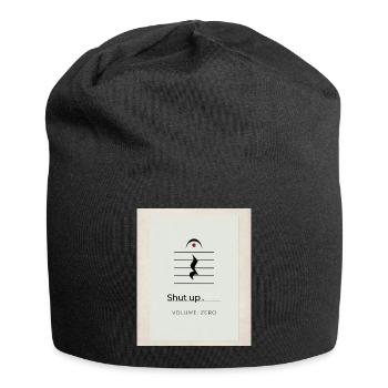 Tais-toi – Volume Zéro Minimaliste Design - Bonnet en jersey - noir - Devant
