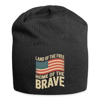 Land of the Free - USA Vintage Flag - Jersey Beanie - black - Front