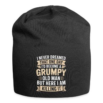 Grumpy Old Man Killing It - Jersey Beanie - black - Front