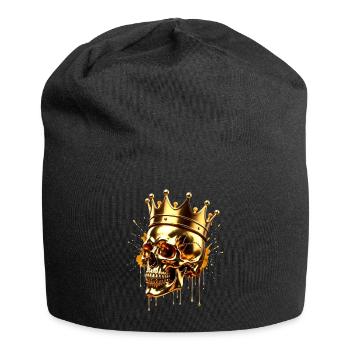 GOLDEN IMPERIAL SKULL - Jersey Beanie - black - Front