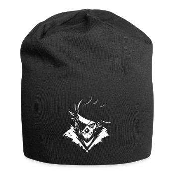 Piraten Totenkopf mit Augenklappe – Urban Skull - Jersey-Beanie - Schwarz - Vorne