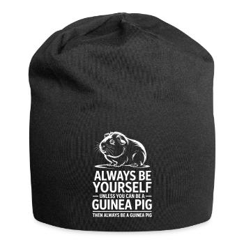 Dictons du cochon d’AMeer Cadeau du cochon d’Inde - Bonnet en jersey - noir - Devant