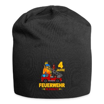 4 ans de service dans la brigade des pompiers - Bonnet en jersey - noir - Devant