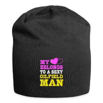 Oil Field Wife Oil Rig Oil Rig - Jersey Beanie - black - Front