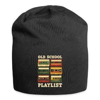 Old School Playlist Retro 80s Music - Jersey Beanie - black - Front