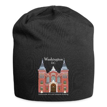 Washington DC., Handzeichnung Museum - Jersey-Beanie - Schwarz - Vorne