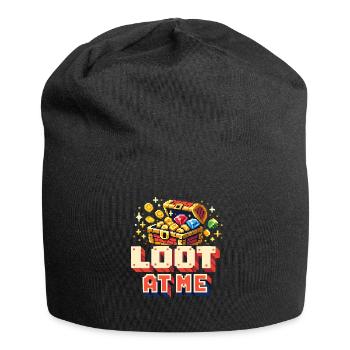 Loot to me | Pixel RPG Treasure Humor - Jersey Beanie - black - Front