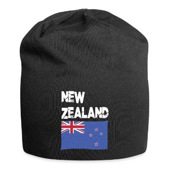 NZ New Zealander New Zealand Flag Of New Zealand - Jersey Beanie - black - Front