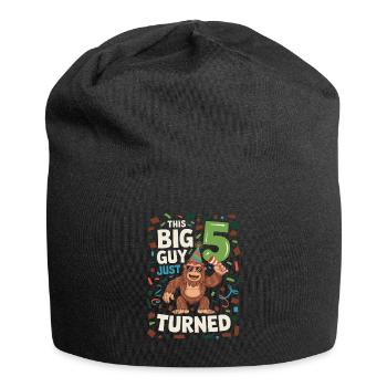  This Big Guy Just Turned 5 Lustiger Gorilla 5 - Jersey-Beanie - Schwarz - Vorne