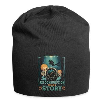 Diver Recreational Diving Air Consumption Tells A Story - Jersey Beanie - black - Front