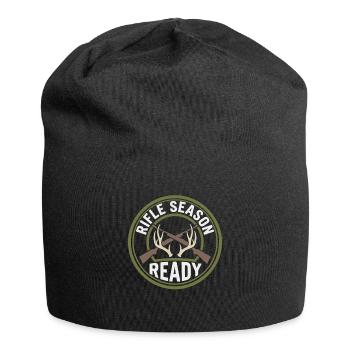 Chasseur à queue blanche Chasse au cerf - Bonnet en jersey - noir - Devant