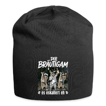 Bachelor Party Men Shirt Groom Bachelor Party - Jersey Beanie - black - Front