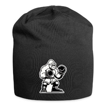 Gorilla Boxer Bold Outline - Jersey Beanie - black - Front
