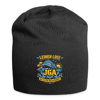 Cast off! Bachelor party on the high seas - Jersey Beanie - black - Front