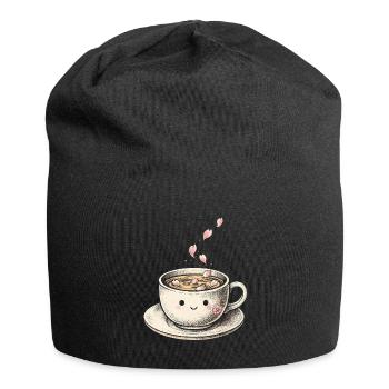 Cherry Blossom Sakura Cherry Blossom - Jersey Beanie - black - Front