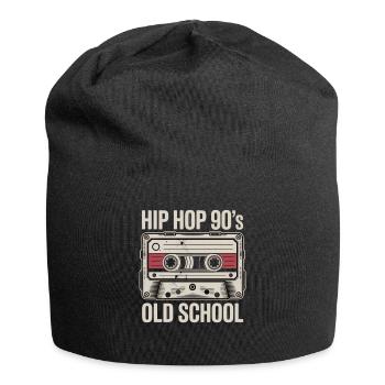 Hip Hop 90s Old School Kassette - Jersey-Beanie - Schwarz - Vorne