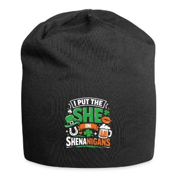 I put the She in Shenanigans | St. Patrick's Day - Jersey-Beanie - Schwarz - Vorne