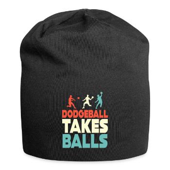 Le ballon au prisonnier prend des balles - Bonnet en jersey - noir - Devant