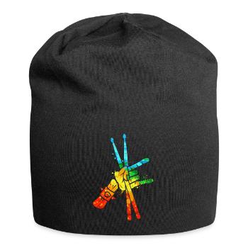 Drums Colorful Drummer Kids Men Drummer - Jersey Beanie - black - Front