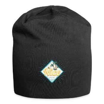 Nice France Cote d'Azur Vintage Souvenir - Jersey Beanie - black - Front