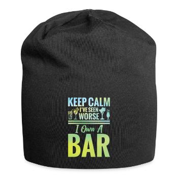 Barbesitzer, Mixologe, Bar-Enthusiast, Kneipenbesitzer, - Jersey-Beanie - Schwarz - Vorne