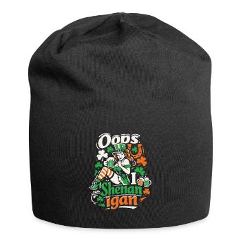 Oups, je fais des bêtises La fille de la Leprechaun St Patrick - Bonnet en jersey - noir - Devant