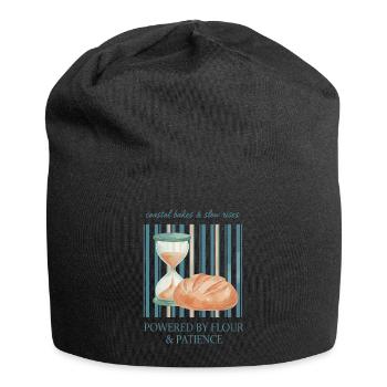 Sourdough Bread Baking Coastal Bakes Slow Rises - Jersey Beanie - black - Front
