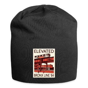 Graphique surélevé du Bronx Line 84 - Bonnet en jersey - noir - Devant